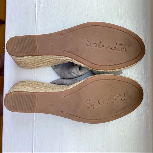 Splendid Brooks Gray Knotted Wedges 10 - Picture 7 of 7